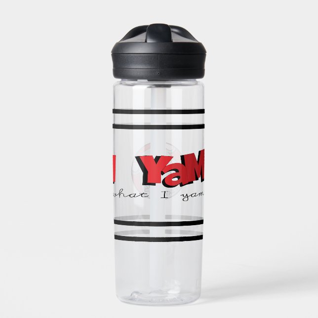 I Yam What I Yam Water Bottle (Front)