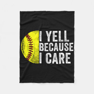 I Yell Because I Care Softll Vintage Dad Mom Men W Fleece Blanket