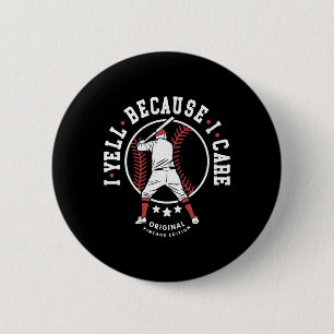 I Yell Because I Care Vintage Sports Sell Coach So 6 Cm Round Badge