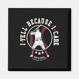 I Yell Because I Care Vintage Sports Sell Coach So Magnet