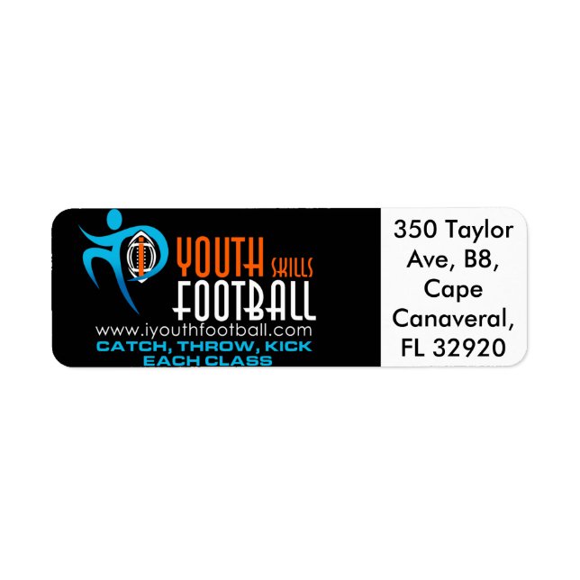 I Youth Football Return Address Label (Front)