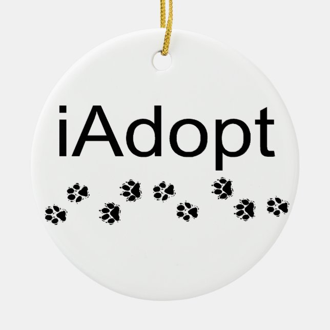 iAdopt Ceramic Ornament (Front)