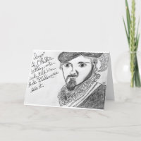 Iago Eats Othello's Birthday Cake Shakespeare Card