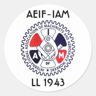 iam logo, AEIF-IAM, LL 1943 Classic Round Sticker