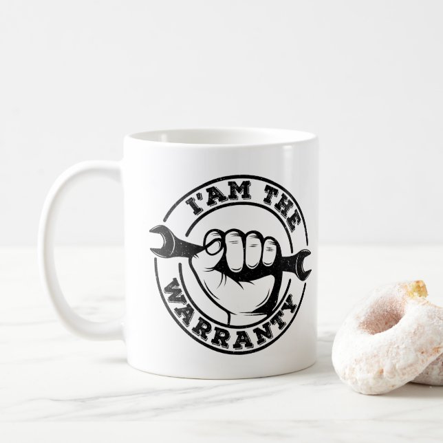 I'am The Warranty Diesel Mechanic Guarantee Humour Coffee Mug (With Donut)
