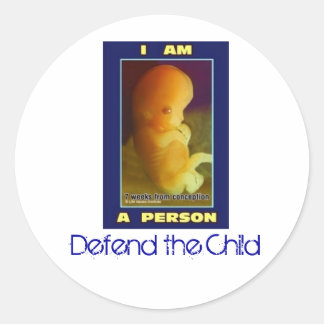 IamaPerson3, Defend the Child Classic Round Sticker