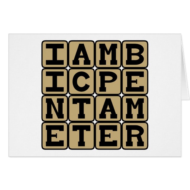 Iambic Pentameter, Sonnet Scheme (Front Horizontal)