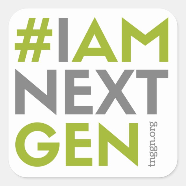 #IAMNEXTGEN 3"x3" Square Sticker (Front)