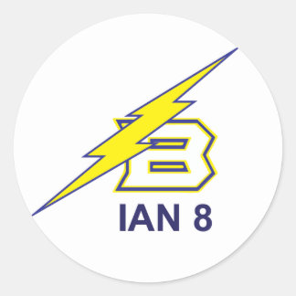 IAN 8 CLASSIC ROUND STICKER