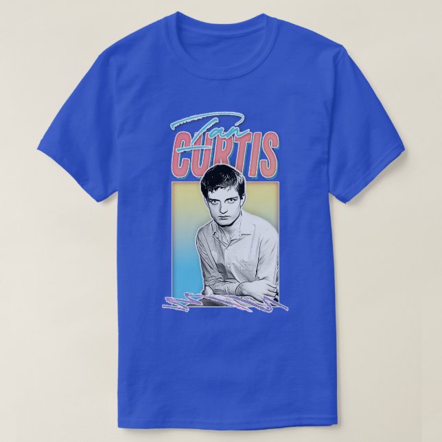 Ian Curtis Aesthetic Style Design T-Shirt (Design Front)