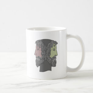 ianus janus face coffee mug