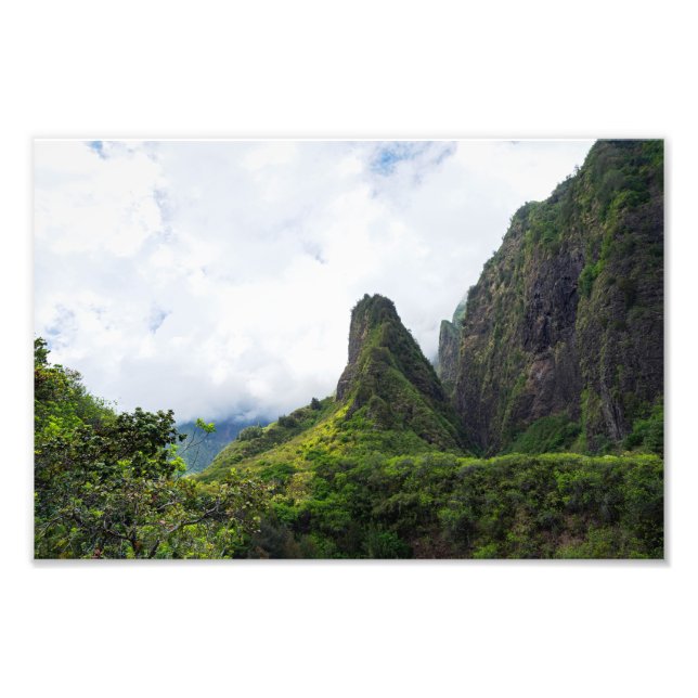iao needle state monument in maui hawaii photo print (Front)