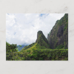 iao needle state monument in maui hawaii postcard