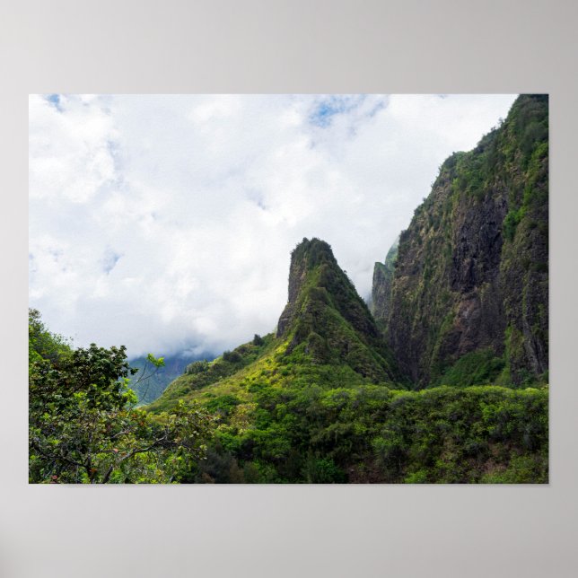 iao needle state monument in maui hawaii poster (Front)