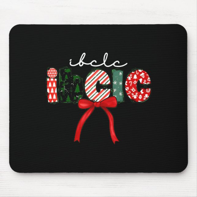 Ibclc Christmas Lactation Consultant Specialist Cr Mouse Pad (Front)