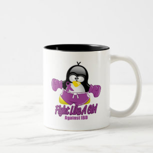 IBD Fighting Penguin Two-Tone Coffee Mug