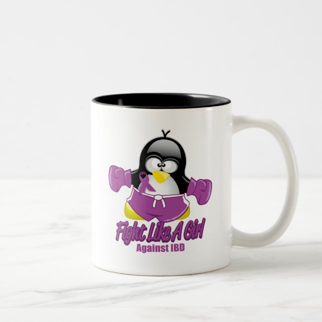 IBD Fighting Penguin Two-Tone Coffee Mug (Right)