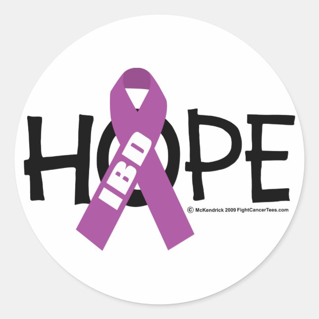 IBD Hope Classic Round Sticker (Front)