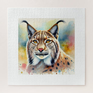 Iberian Lynx 200824AREF116 - Watercolor Jigsaw Puzzle