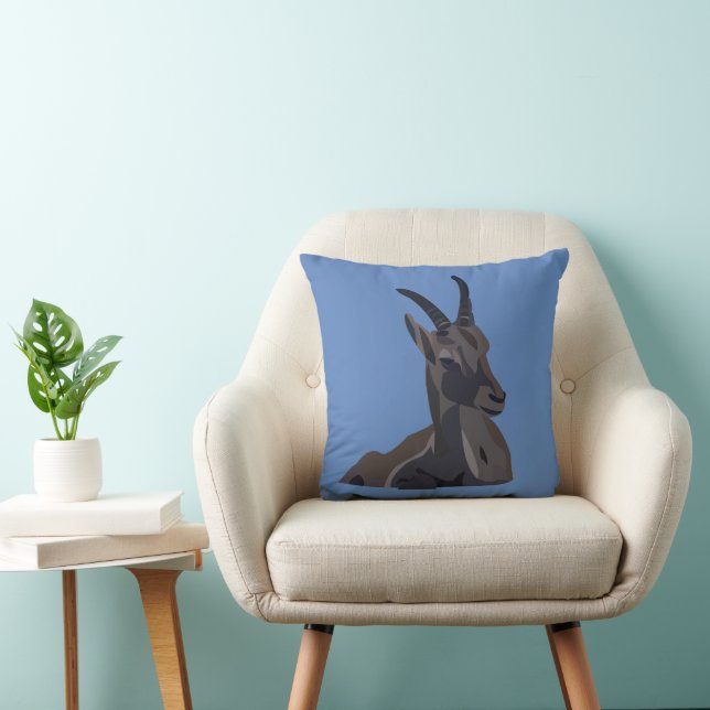 Ibex Goat Animal  Cushion (Chair)