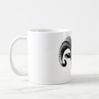 Ibex Power: Realistic Black & White Head Design Te Coffee Mug
