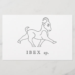 Ibex sp. Bouquetin Stationery