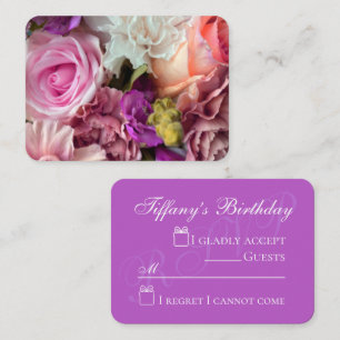 Ibid Orchid Florals Enclosure Card