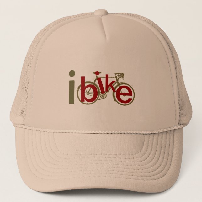 ibike ~ love cycling trucker hat (Front)
