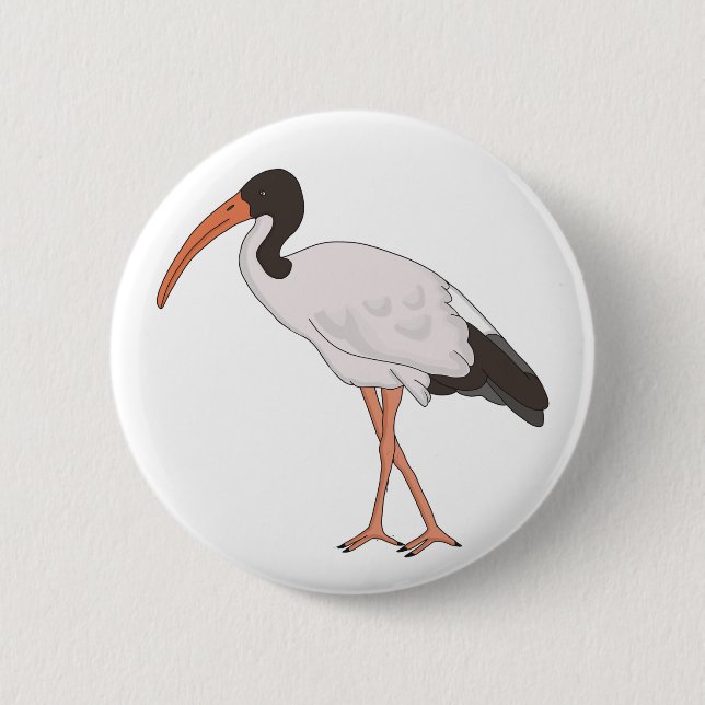 Ibis Bin Chicken Bird 6 Cm Round Badge (Front)