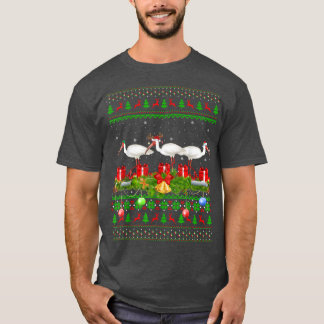 Ibis Birds Lover Xmas Lighting Santa Ugly Ibis Chr T-Shirt