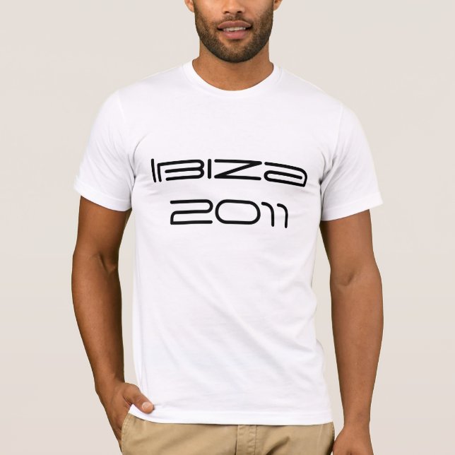 Ibiza 2011 t shirt put your own name and number on (Front)