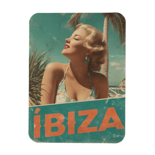 Ibiza 50s vintage magnet (Vertical)