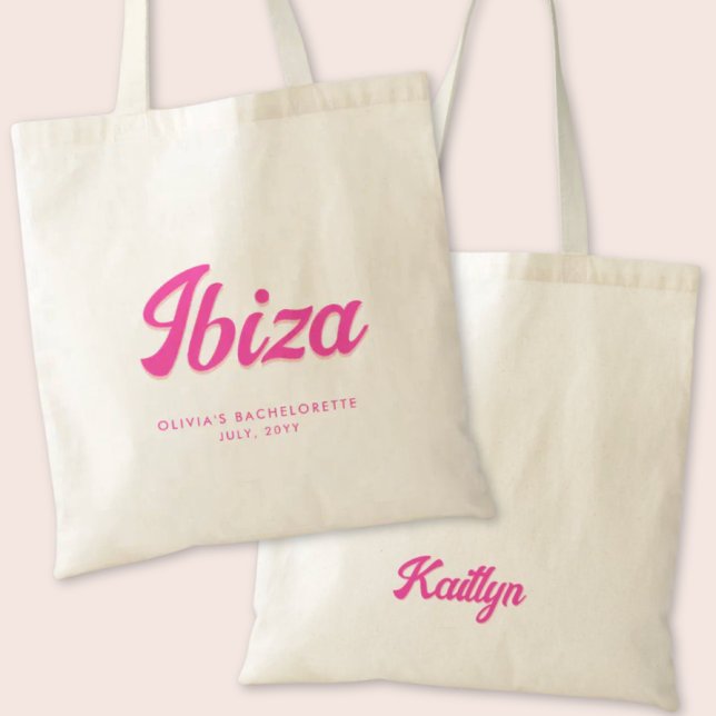 Ibiza Bachelorette Party Personalised Tote (Ibiza Bachelorette Party Tote Bag)