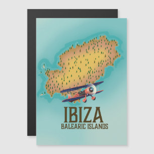 Ibiza Balearic islands map poster