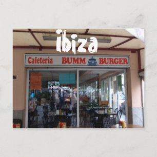 Ibiza Bumm Burger Postcard