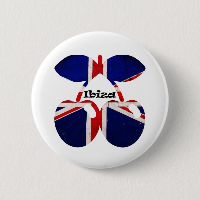 Ibiza Cherries 6 Cm Round Badge (Front)