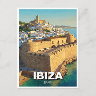 Ibiza Dalt Vila Spain Travel Postcard