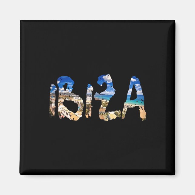 Ibiza espana beach palm tree  magnet (Front)