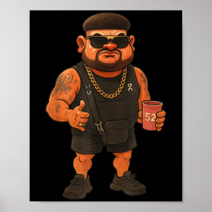 Ibiza Final Boss Meme Funny Holiday Haircut Jokes  Poster