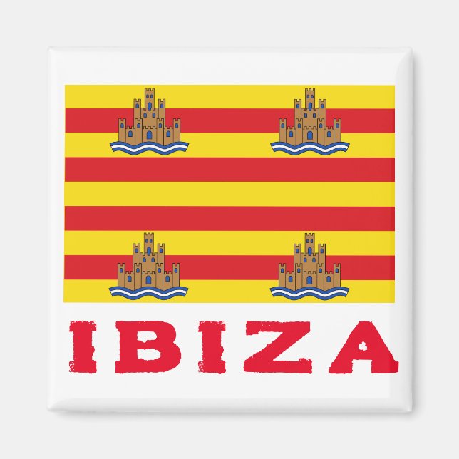 Ibiza Flag, SPAIN Magnet (Front)