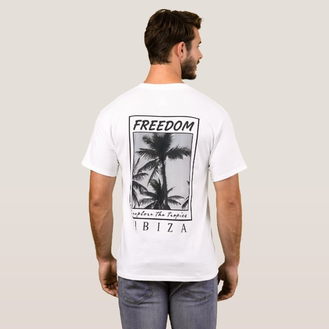 Ibiza Freedom | Premium Aesthetic Palm Graphic T-S T-Shirt (Back Full)