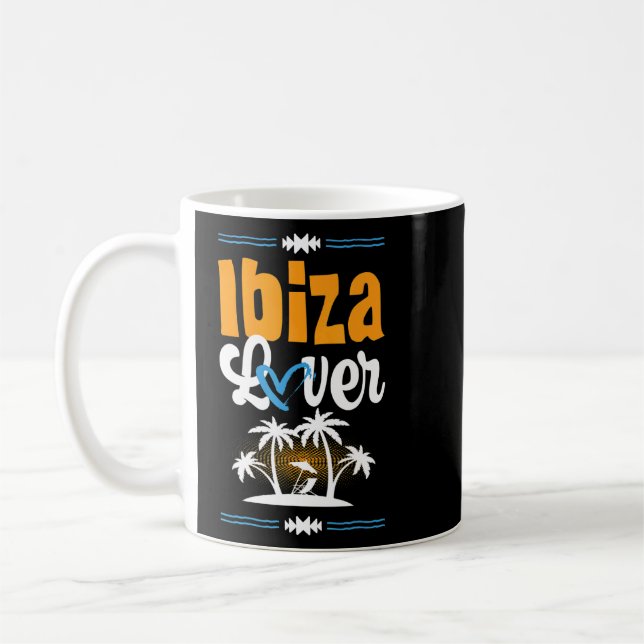 Ibiza Love Vacation Heart Summer Quote  Coffee Mug (Left)