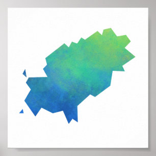 Ibiza Map Poster