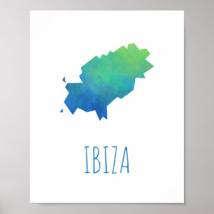Ibiza Map Poster