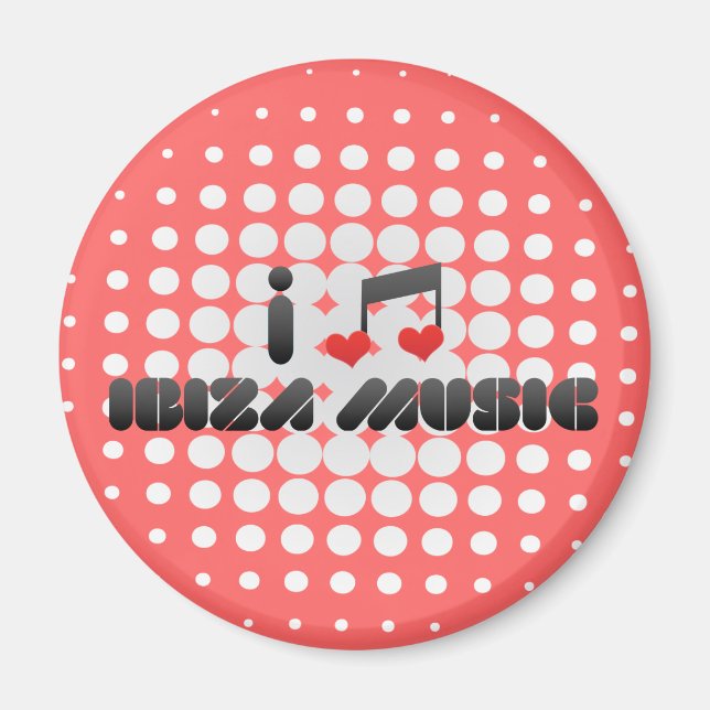 Ibiza Music fan Magnet (Front)