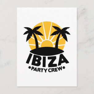 Ibiza Party Crew Postcard