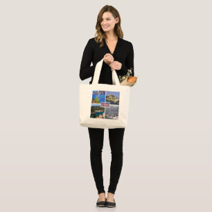 Ibiza ^ San Miquel - Old Town - Santa Eularia - Large Tote Bag