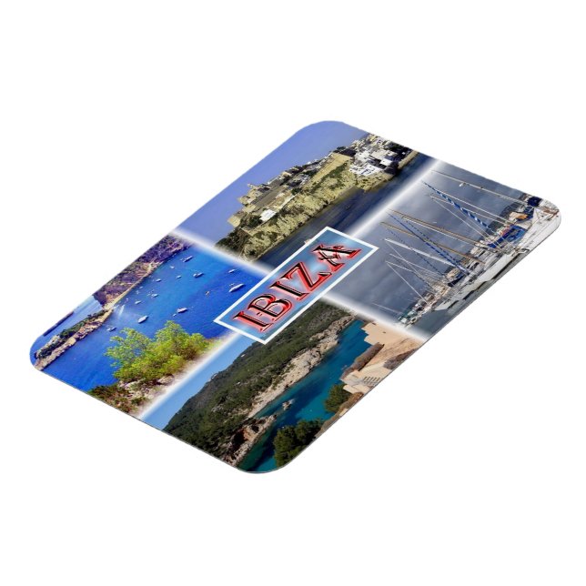 Ibiza ^ San Miquel - Old Town - Santa Eularia - Magnet (Left Side)