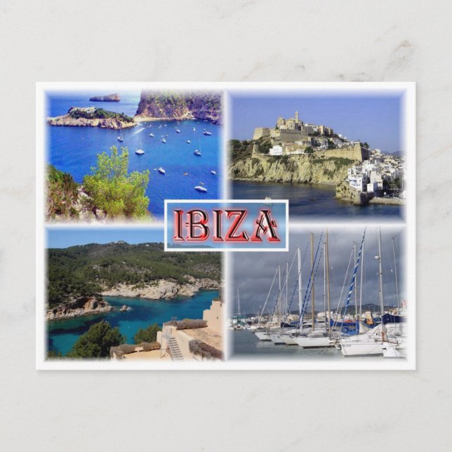 Ibiza ^ San Miquel - Old Town - Santa Eularia - Postcard (Front)