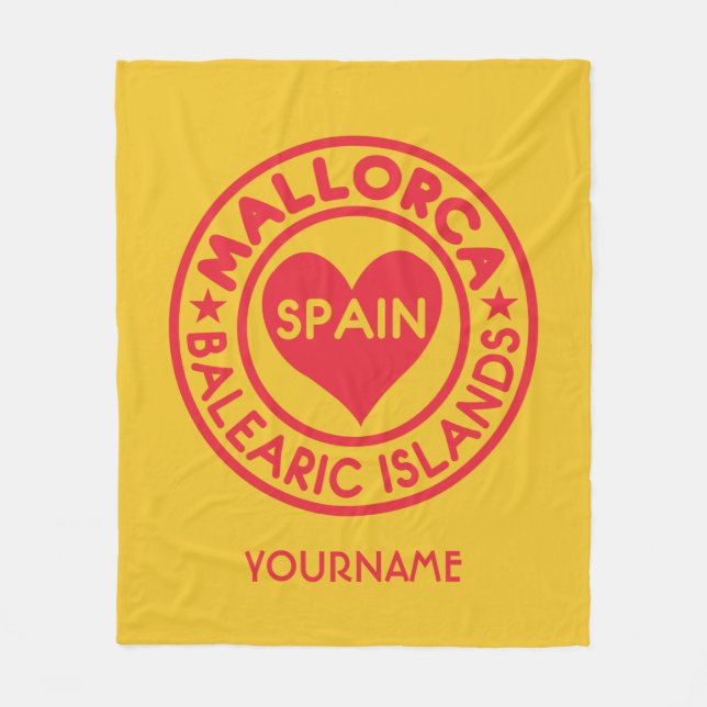 IBIZA Spain custom monogram & colour fleece blanke Blanket (Front)